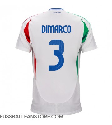 Italien Federico Dimarco #3 Replik Auswärtstrikot EM 2024 Kurzarm